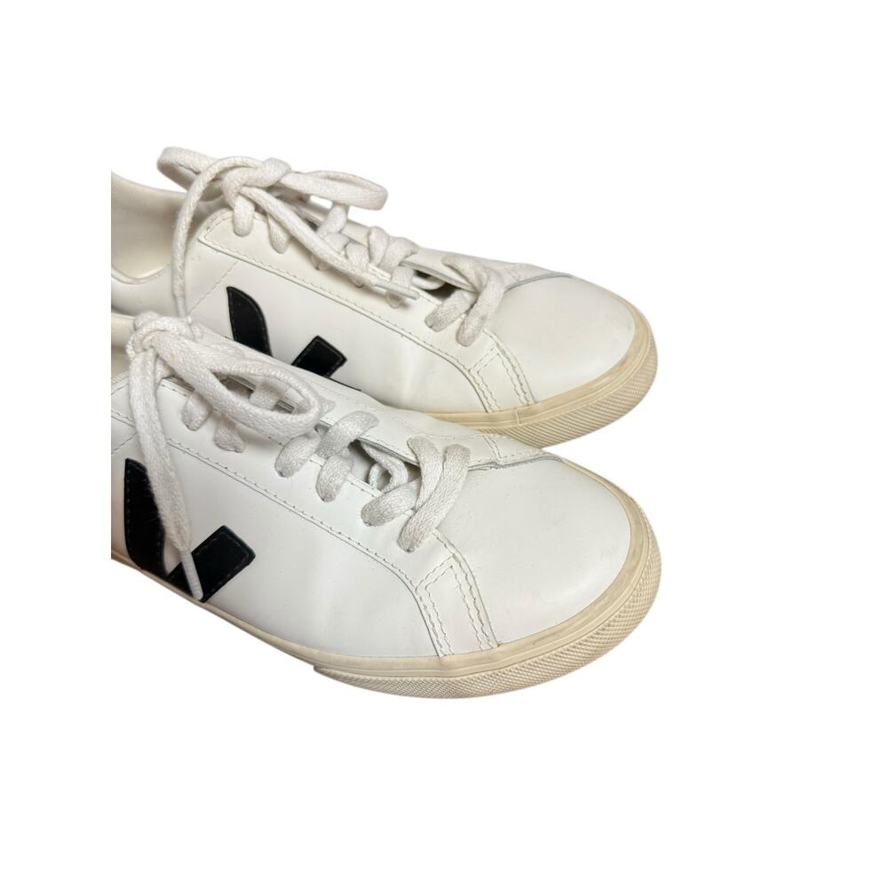 Veja Esplar White Low Top Leather Lace Up Sporty Track Sneakers Women’s Size 8 - Picture 3 of 10